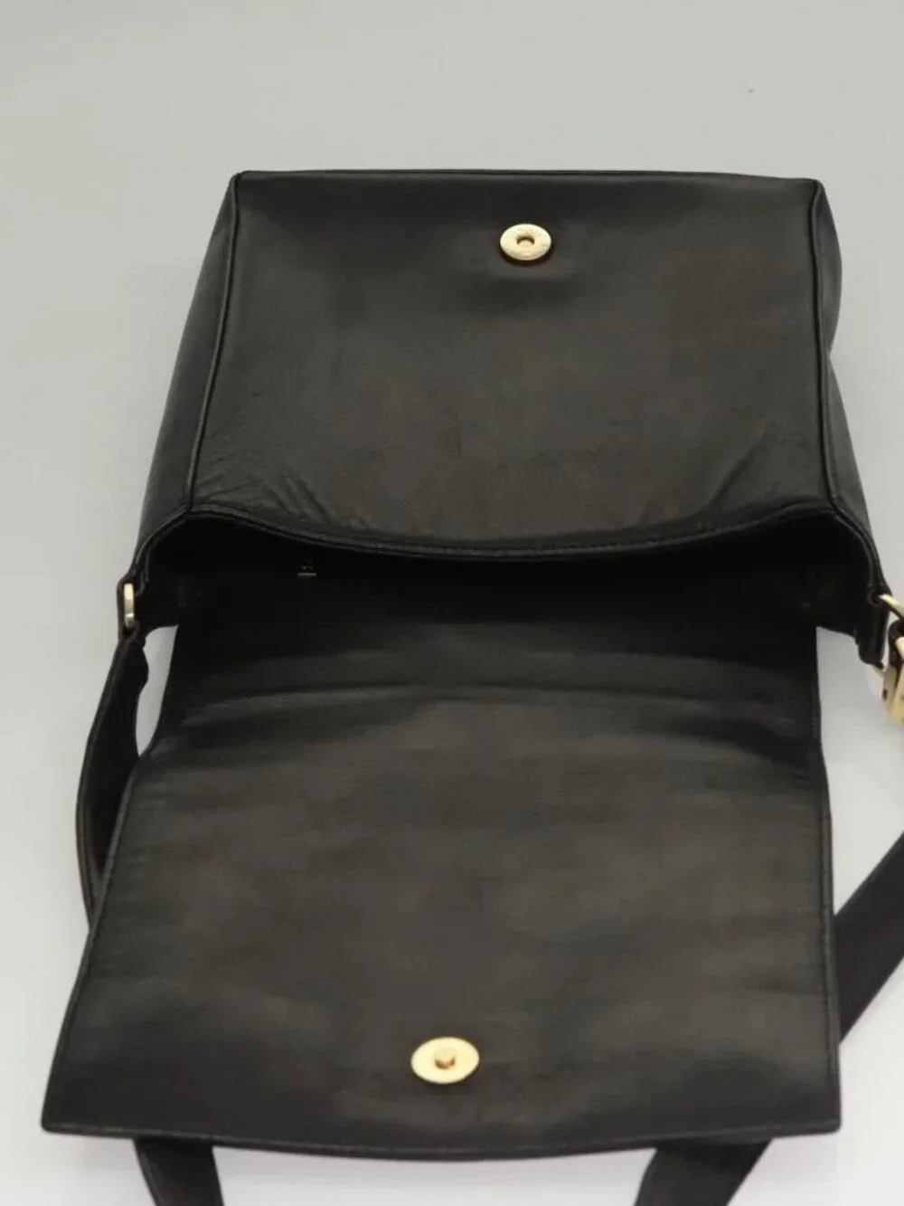 CHANEL Choco Bar line Shoulder Bag Lamb Skin Black CC Auth mr1233